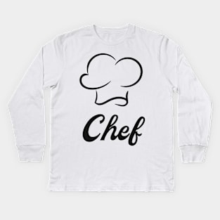 Cook Chef Hat Cooking Kitchen Kids Long Sleeve T-Shirt